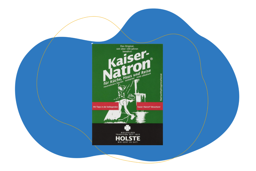 Kaiser Natron auf blauem Hintergrund