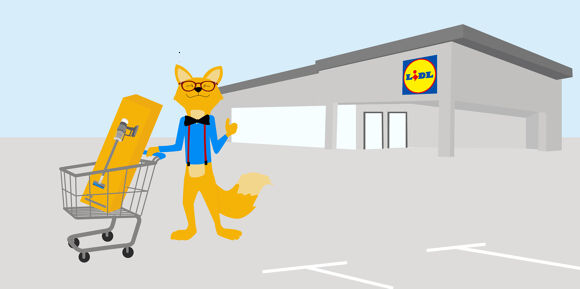 Fuchs kauft einen Akkusauger bei LIDL