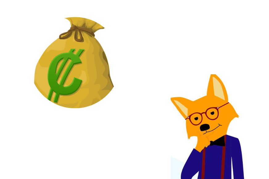 Fuchs mit Geld