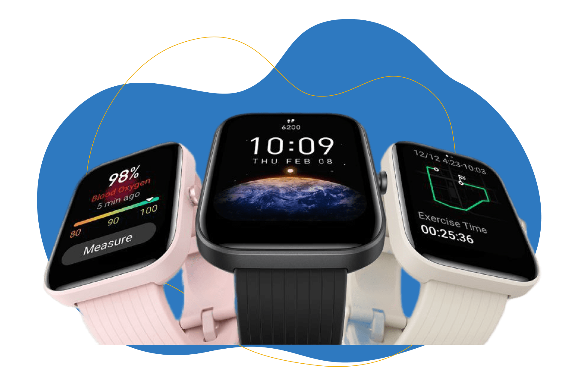 Man sieht die Amazfit Bip 3.