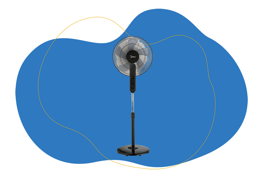 Der Midea Standventilator FS40-15FR