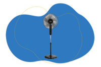 Der Midea Standventilator FS40-15FR