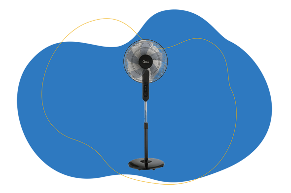 Der Midea Standventilator FS40-15FR