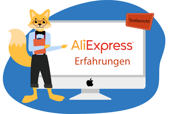 Man sieht den Smart Home Fuchs und Aliexpress.