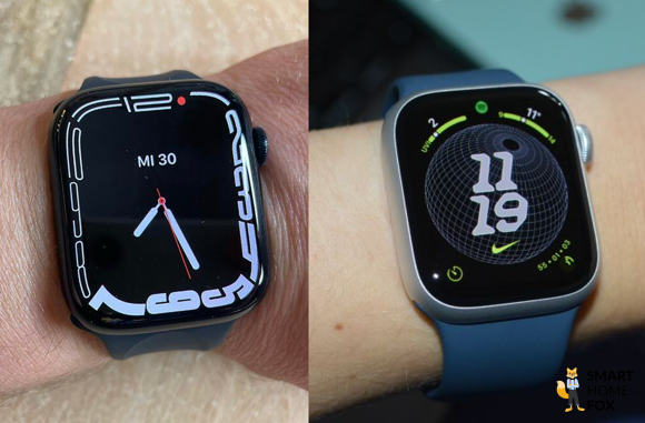 Apple Watch 8 neben Apple Watch 9
