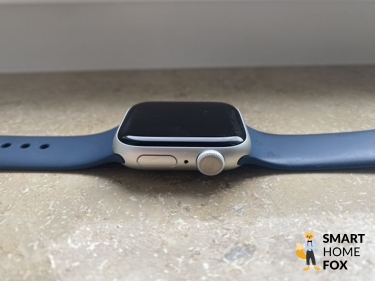 Rechte Seite der Apple Watch mit Digital Crown und Button