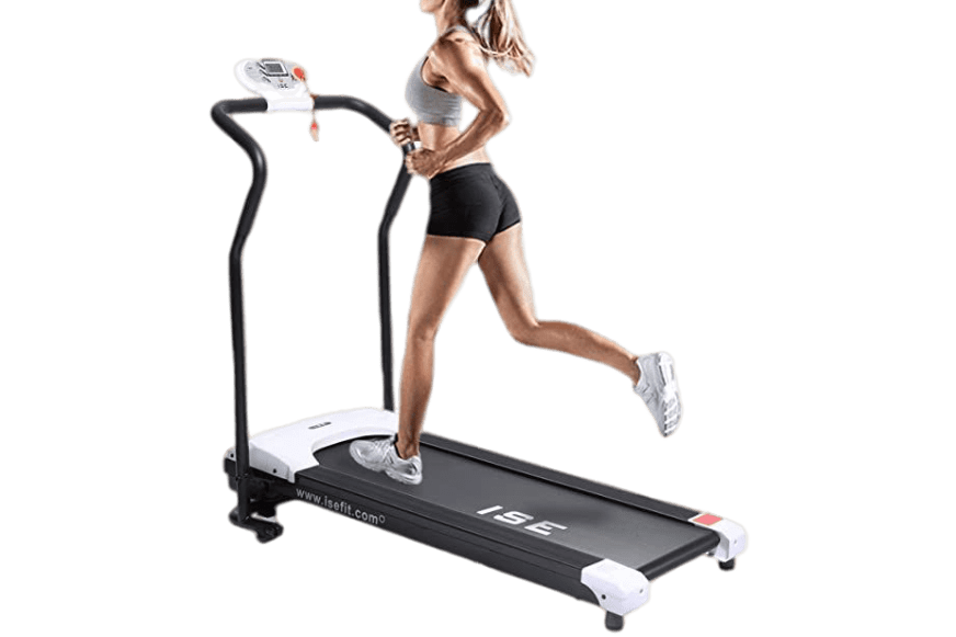 Frau läuft auf Laufband