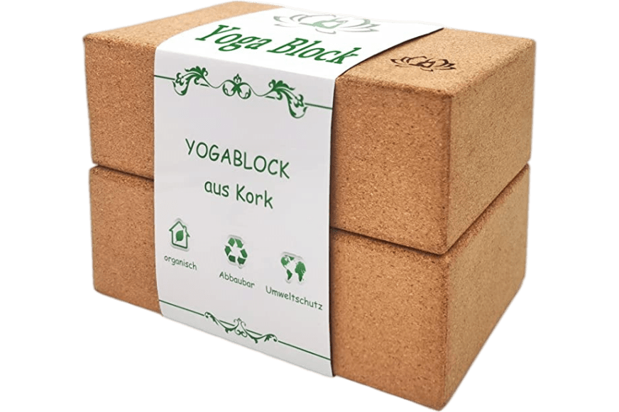 zwei Fitnessblöcke aus Kork