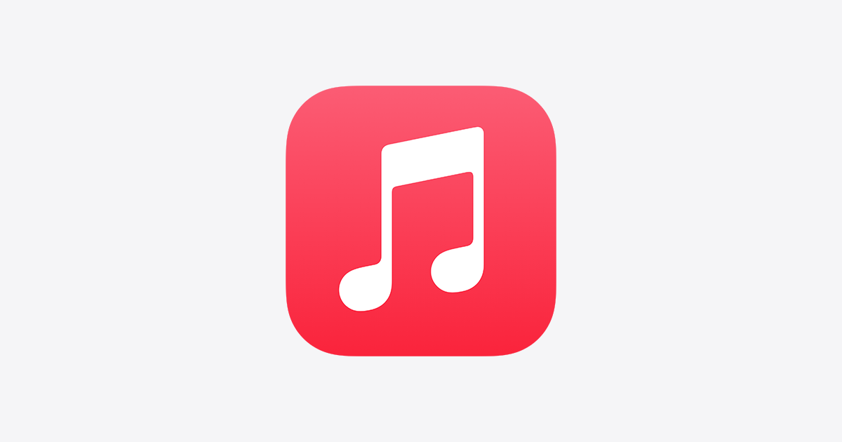 Man sieht das Apple Music Icon.