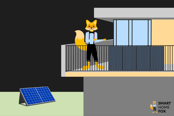 Balkonkraftwerk Flachdach