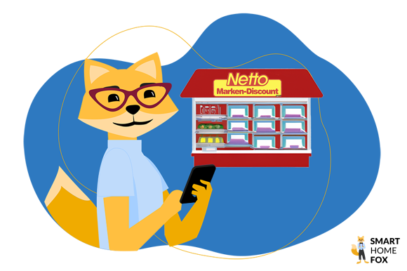 Fuchs vor Netto Filiale