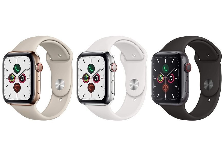 Man sieht die Apple Watch 5.