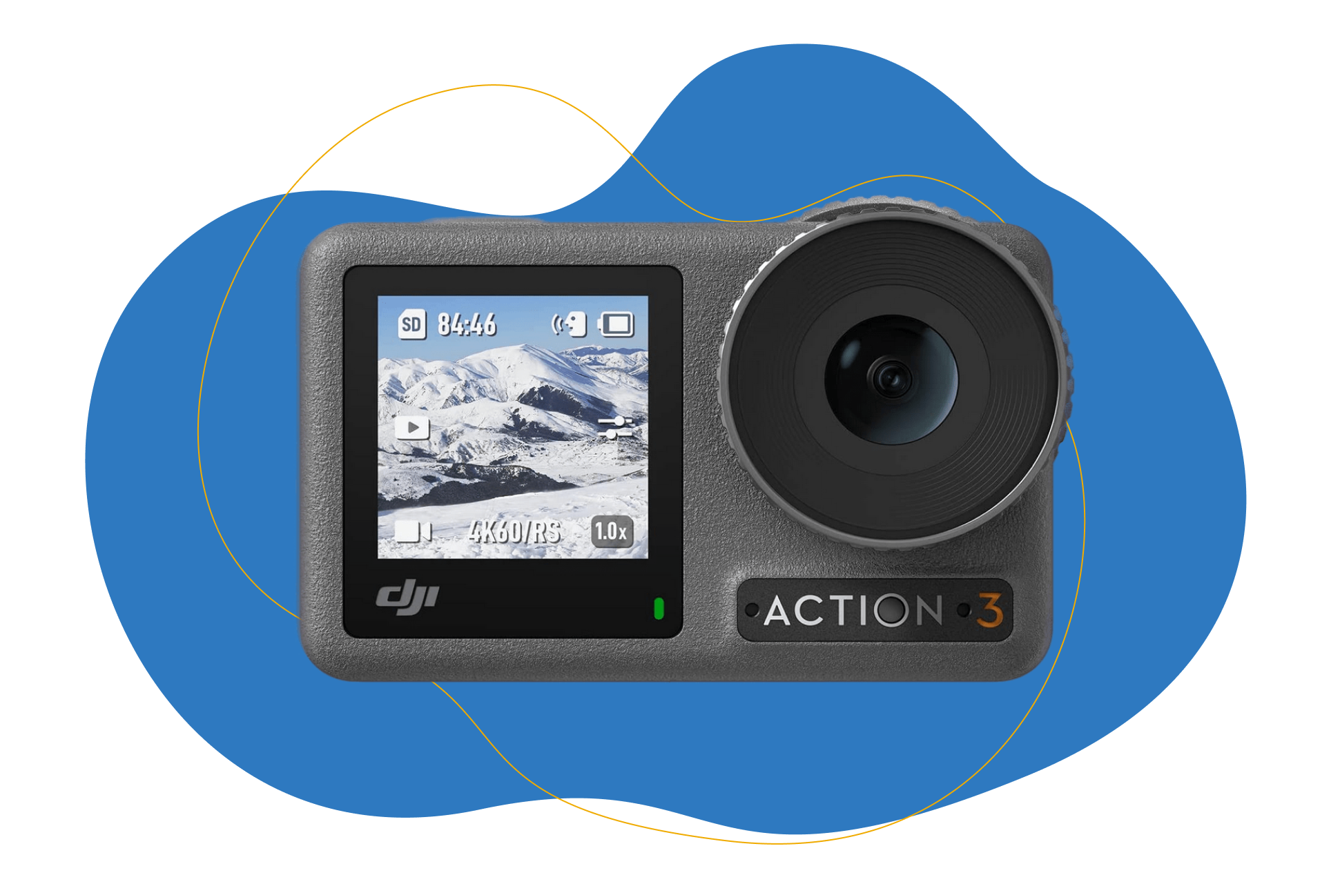 Die DJI Osmo Action 4 Action-Cam für sagenhafte low-light Bilder.