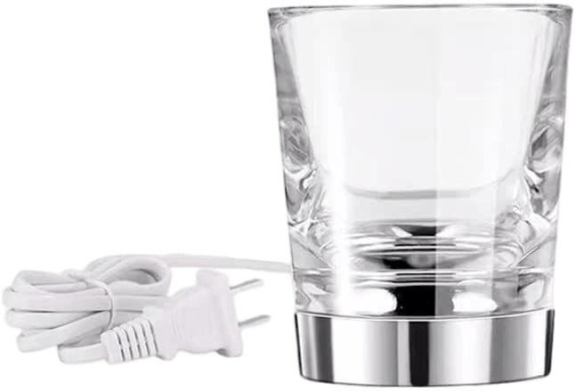 Das Philips Sonicare Ladeglas ist samt Kabel zu sehen