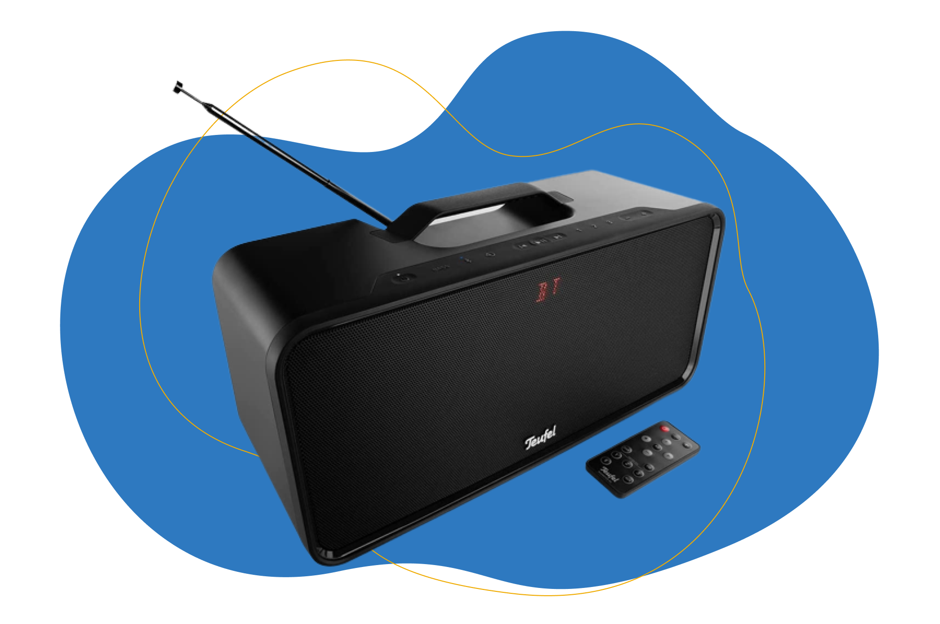 JBL Boomster Radio in Schwarz mit Fernbedienung