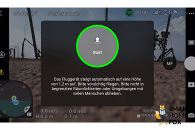 Die DJI Air 2S wird über die DJI Fly App gestartet