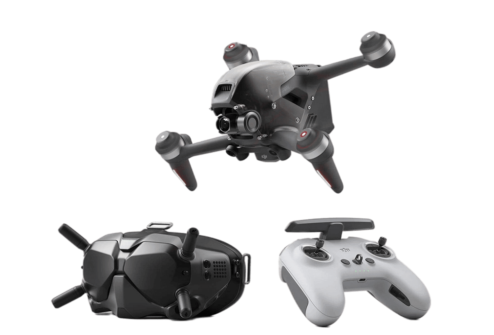 Die DJI FPV Combo mit Motion Controller und VR-Brille