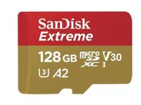 Die SanDisk Micro-SD Speicherkarte mit 128 GB Speicherplatz