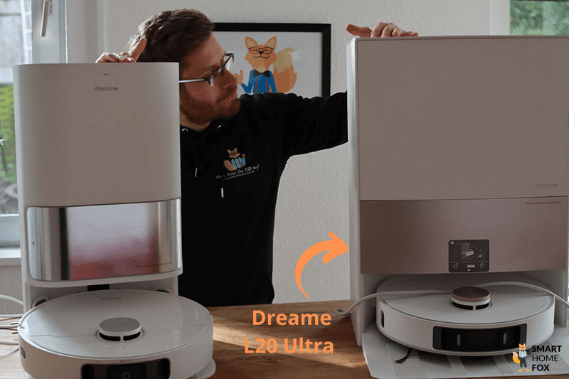 Die Verarbeitungsqualität des Dreame L20 Ultra und des Dreame L10s Ultra ist im Vergleich zu sehen.