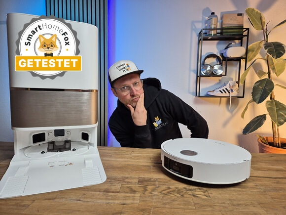 Der Dreame L50 Pro Ultra Saug-Wisch-Roboter wird von einem Smart Home Fox Mitarbeiter getestet