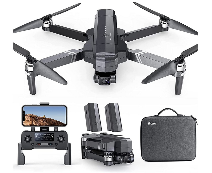 Die Ruko F11 Gim2 Drohne mit Zubehör
