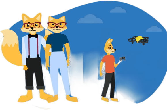 Drohne für Kinder und kleiner Fuchs