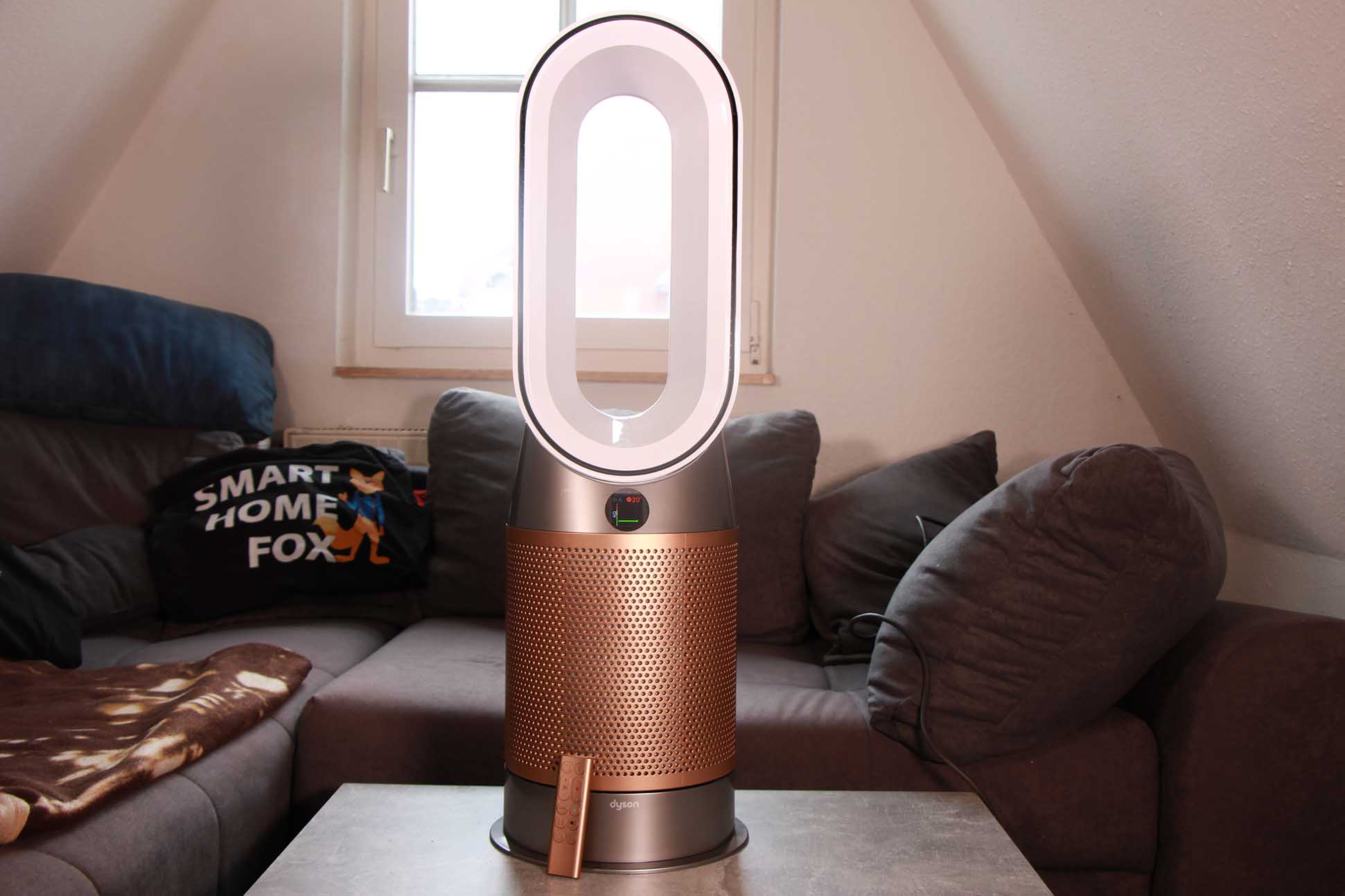 Der Dyson Purifier Hot+Cool Formaldehyde HP09 Luftreiniger, Ventilator und Heizlüfter.