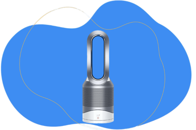 Der Dyson Pure Hot+Cool HP00 Luftreiniger, Ventilator und Heizlüfter.