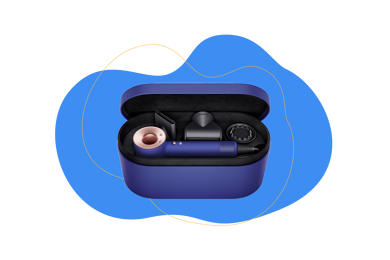 Dyson Supersonic Violettblau / Rosé.