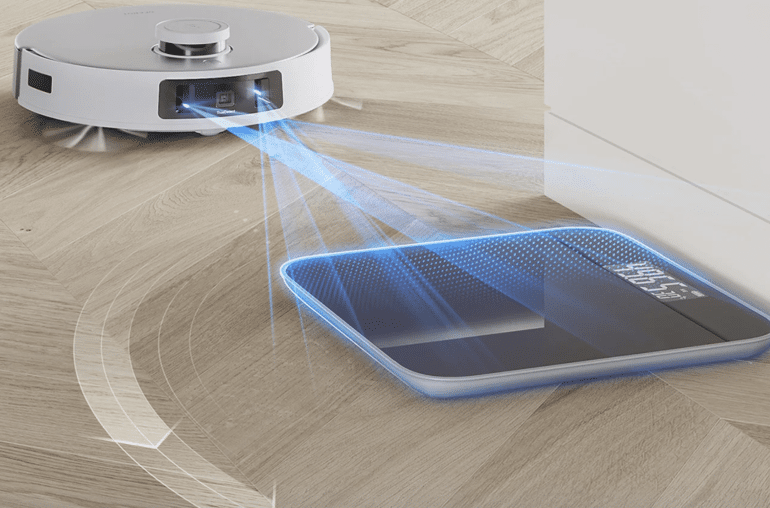Die Funktionsweise der TrueDetect 3D-Hinderniserkennung ist zu sehen.