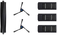 Ersatzteile für den ECOVAVCS DEEBOT X2 OMNI sind vor einem weißen Hintergrund zu sehen.