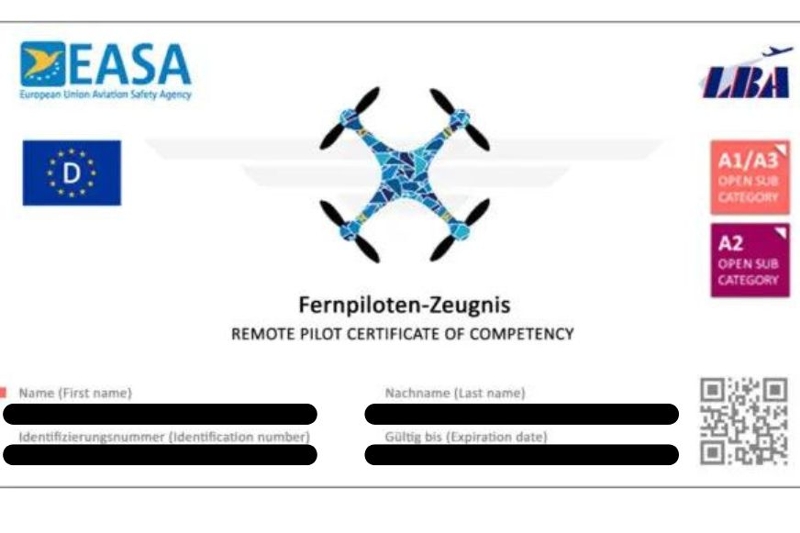 Großer Drohnenführerschein nach EU-Drohnenverordnung