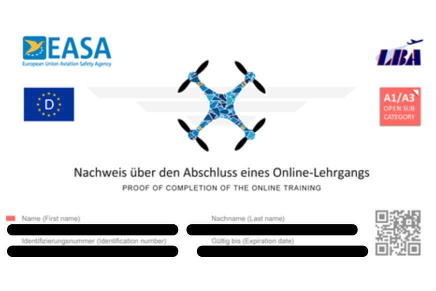 Kleiner Drohnenführerschein nach EU-Drohnenverordnung