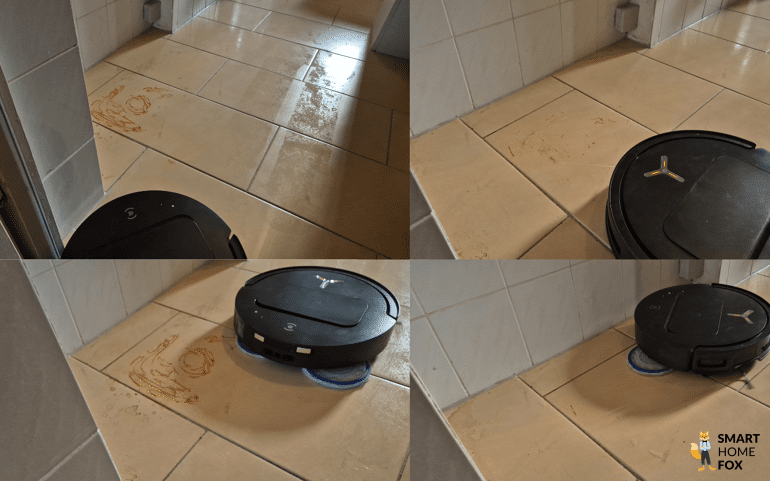 Der ECOVACS DEEBOT T50 OMNI wischt im Extremwischtest unseren Boden