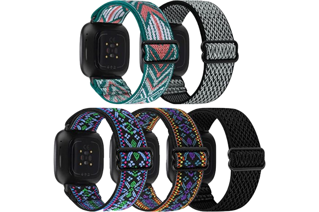 Man sieht die Fitbit Wechselarmbänder.