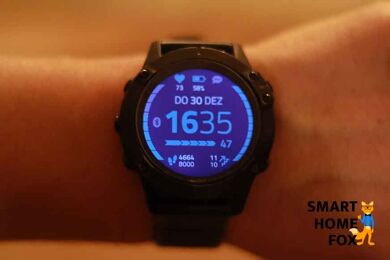 Man sieht die Datenübersicht auf der Garmin Fenix 6 Pro.