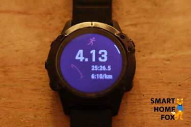 Man sieht die wichtigsten Daten zum Training auf der Garmin Fenix 6 Pro.