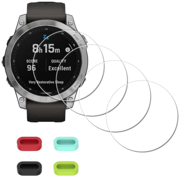 Man sieht die Displayschutzfolie für die Garmin Fenix 7.