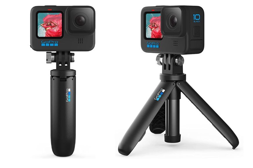 Man sieht die Verlängerungsstange für die GoPro Hero 9.