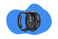 Schutzfolie für das Display der Google Pixel Watch.