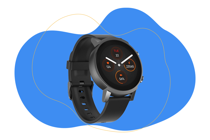 Man sieht die TicWatch E3.