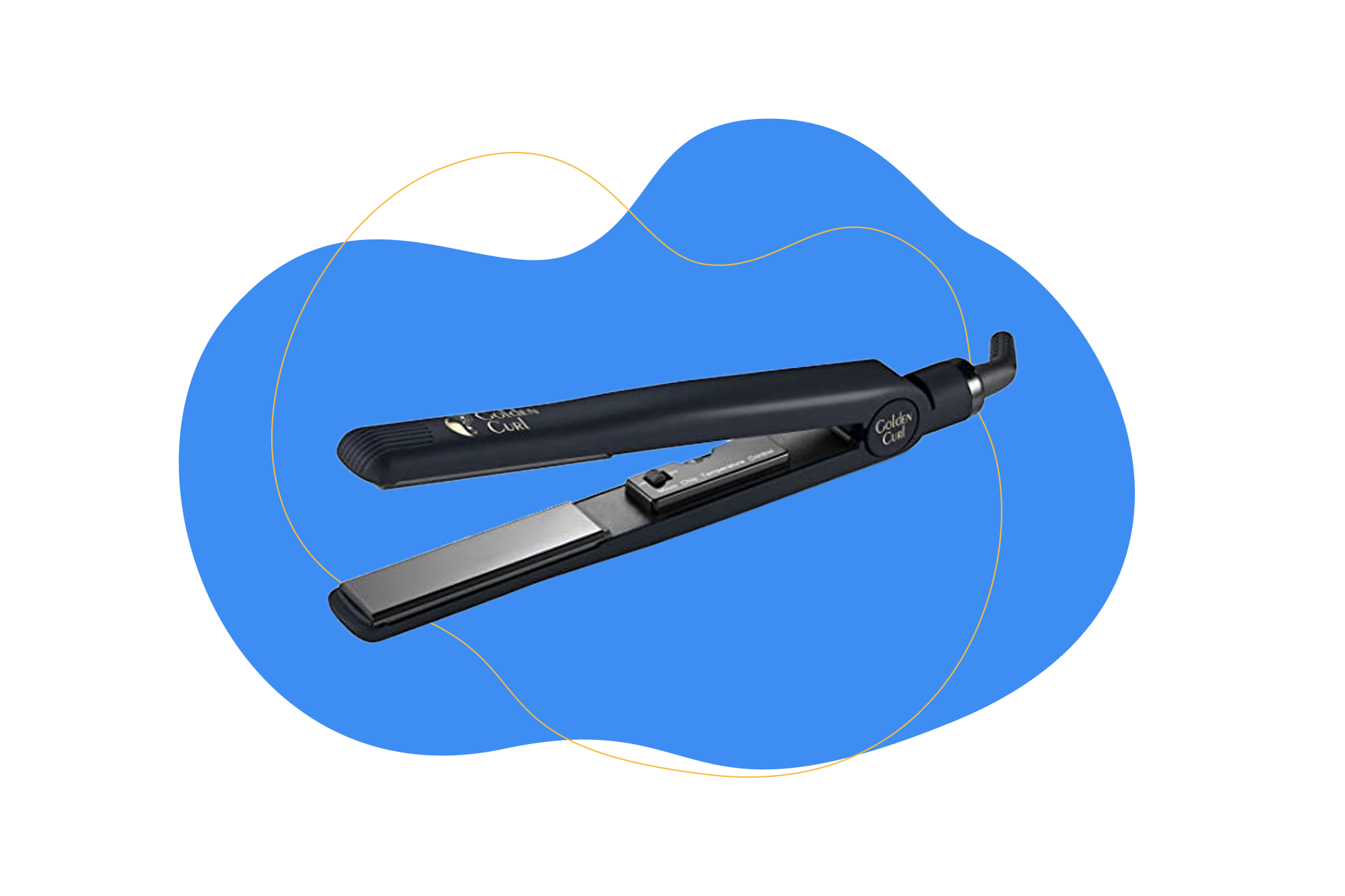 Man sieht das Golden Curl Glätteisen.