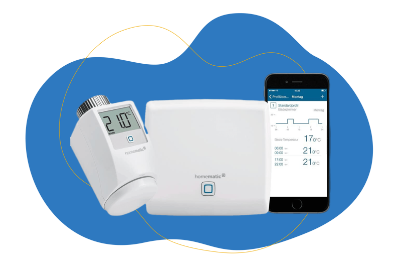 Homematic IP Heizkörperthermostat mit Access Point und Smartphone App