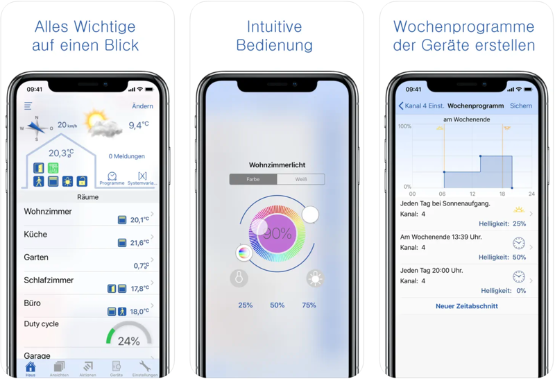 Screenshots der App Pocket Control