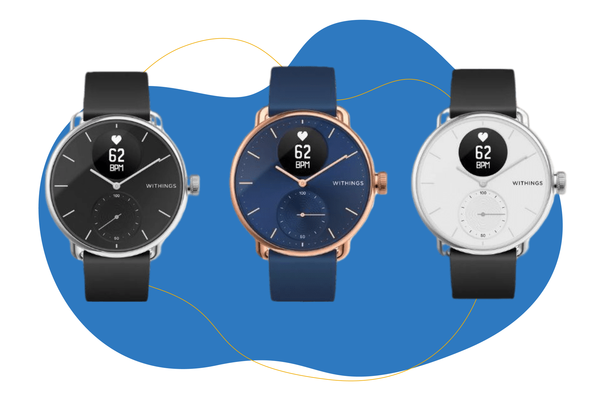 Man sieht die Withings Scanwatch.