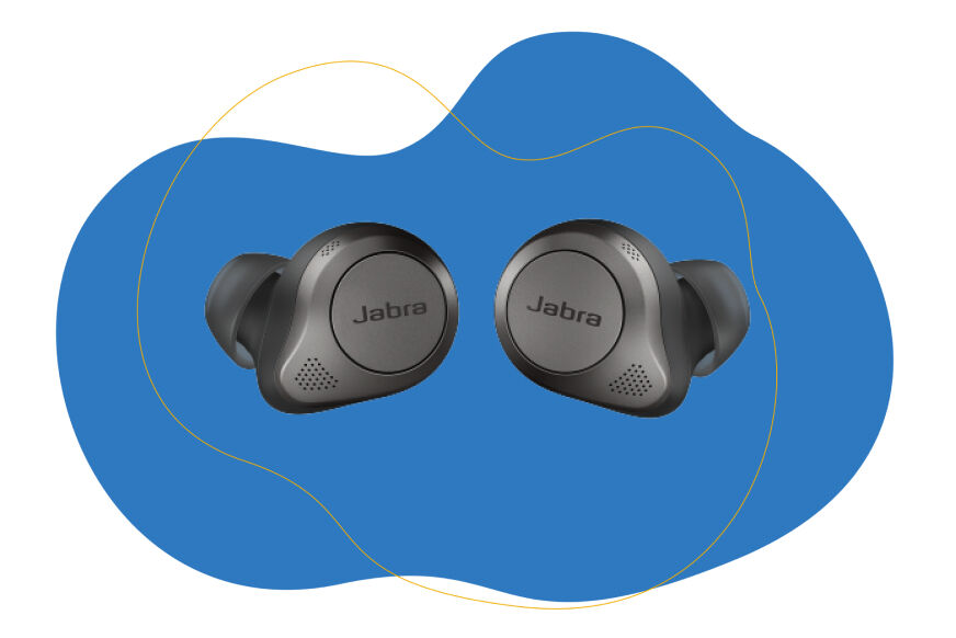 Hier siehst Du die schwarzen Jabra Elite 85t in der Einzelansicht.