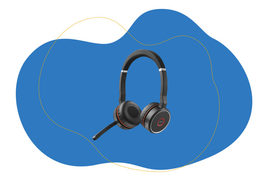 Hier siehst Du die schwarzen Jabra Evolve 75ms..