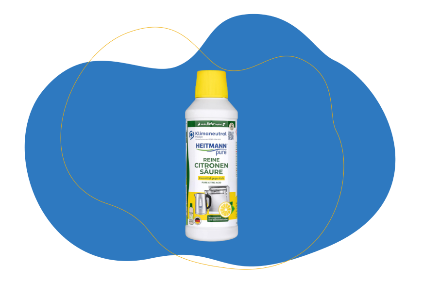 Heitmann Citronensaure auf blauem Hintergrund