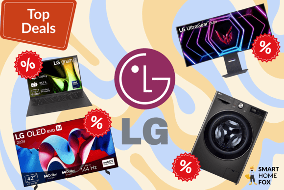 Verschiedene LG Haushalts-Produkte und Technikhighlights sind stark reduziert.