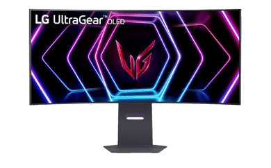 Der LG UltraGear Monitor Gamingmonitor ist einzeln zu sehen.